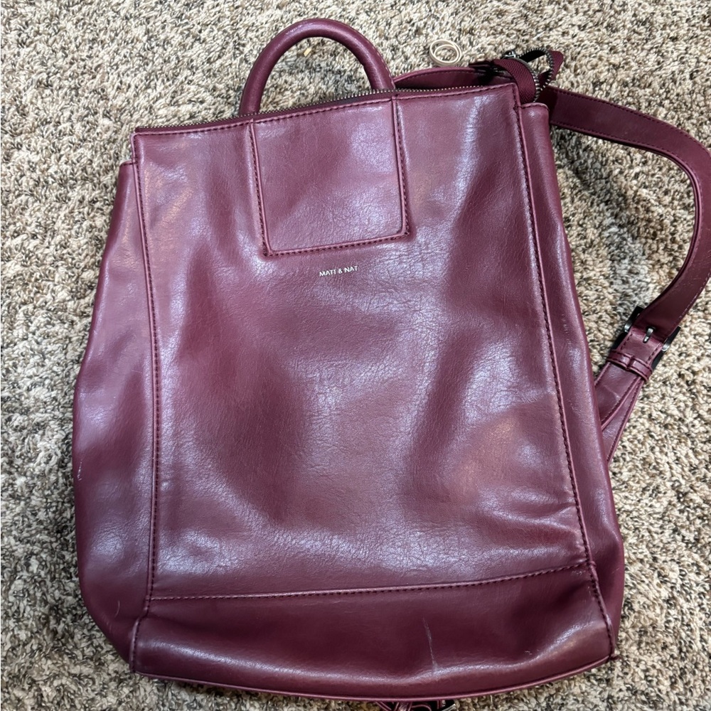 Matt & Nat Deep Burgundy Backpack